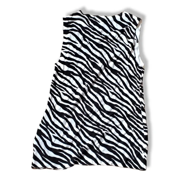 Long-line Sweater-Tank - Zebra Pattern - Picture 2 of 2